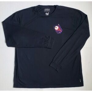 Volcom Freak City Black Long Sleeve Eyeball Graphic Sz XL Y2k Skater Streetwear
